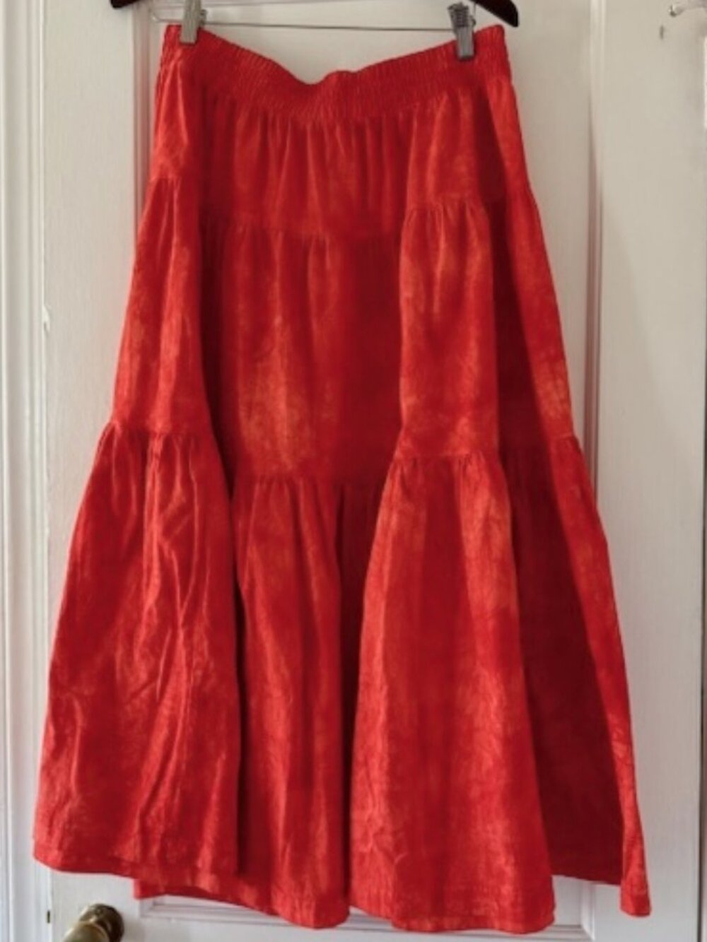 Vintage Brazilia Tie Dye Midi Skirt Dopamine Festival Ready Boho Summer Vacation